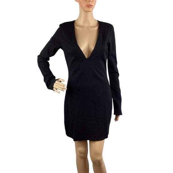Lulus Dresses & Skirts - Lulus Haute in Here Long Sleeve Bodycon Dress Size L Black